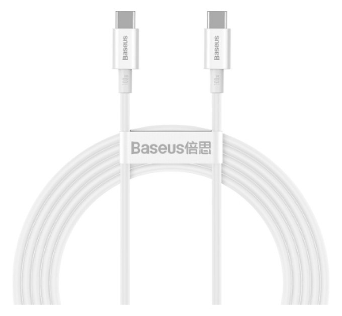 Baseus Дата кабель USB-C to USB-C 2.0m 100W white Baseus (CATYS-C02)