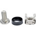 Crosver Кріплення для 19" обладнання (гвинт M6/16мм, гайка, шайба) black, комплект ( пак=100 шт) Crosver (RMSK-M6-16-BZ / 285010)