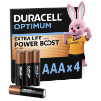 Лужні батарейки Duracell Optimum AAA, 4 шт.
