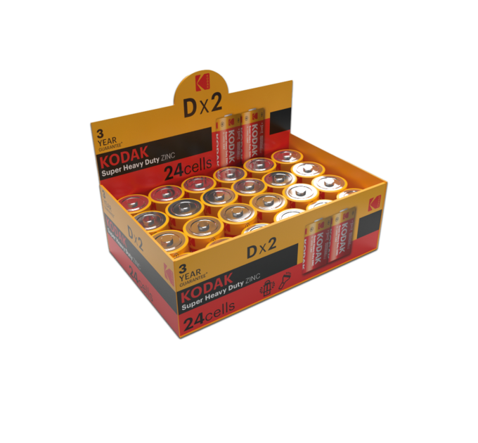 Kodak Батарейка Kodak EXTRA HEAVY DUTY R20 коробка 1x2 шт.