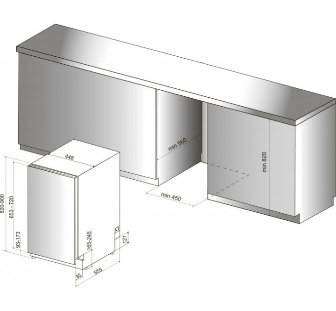 HOTPOINT ARISTON Посудомийна машина Hotpoint Ariston HSIO 3O23 WFE