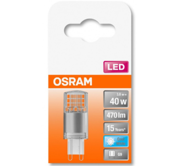 Лампочка Osram LEDPIN40 3,8W/840 230V CL G9 FS1 (4058075432420)