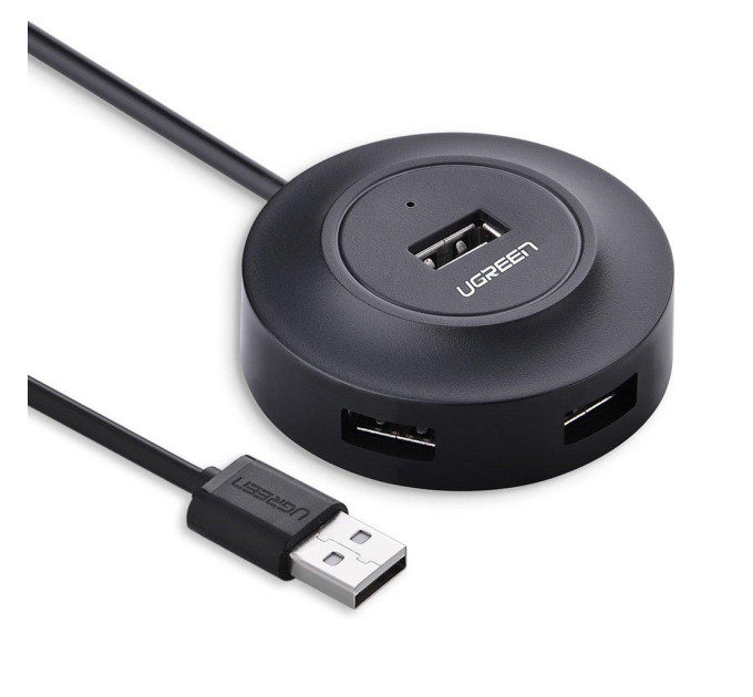 Ugreen Концентратор Ugreen 4-port 1m USB 2.0 CR106 black (20277)