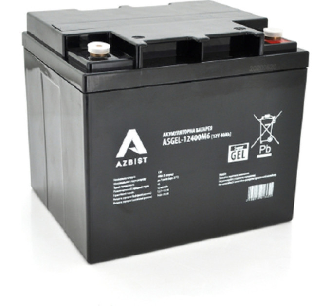 Батарея до ДБЖ AZBIST 12V 40 Ah Super GEL (ASGEL-12400M6)