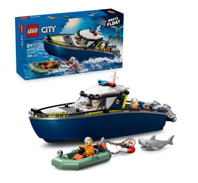 Конструктор LEGO City Переслідування на поліцейському катері (60456)