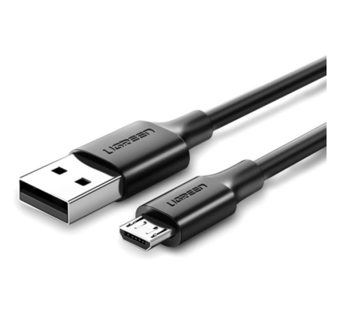 Дата кабель USB 2.0 AM to Micro 5P 0.25m 2A US289 black Ugreen (60134)