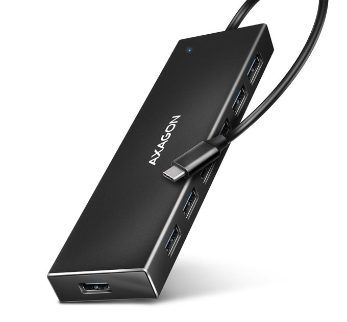 Концентратор USB-C 7PORT FLAT 0.3M HUE-F7C AXAGON