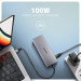 Хаб концентратор AXAGON HMC-6G2L USB-C 10Gbps 6in1 hub, Grey