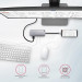 Хаб концентратор AXAGON HMC-6M2 SuperSpeed USB-C COMBO 6in1 hub, Grey