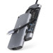 Хаб концентратор AXAGON HMC-6M2 SuperSpeed USB-C COMBO 6in1 hub, Grey