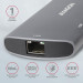 Хаб концентратор AXAGON HMC-6M2 SuperSpeed USB-C COMBO 6in1 hub, Grey