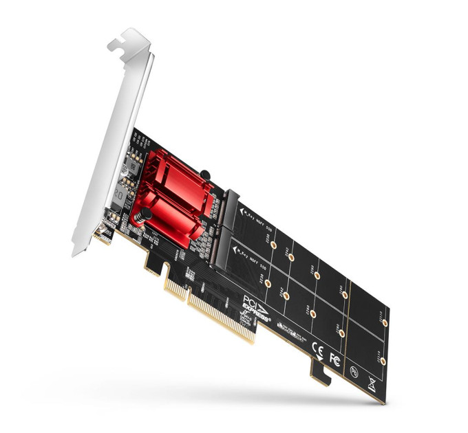 Aдаптер AXAGON PCEM2-ND PCIe 2x NVMe M.2 controller