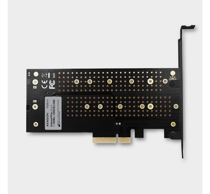 Aдаптер AXAGON PCEM2-D PCIe NVMe+SATA M.2 adapter