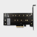 Aдаптер AXAGON PCEM2-D PCIe NVMe+SATA M.2 adapter