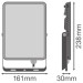 Прожектор LEDVANCE FL ESSENTIAL 50W 830 BK IP65 (4058075768116)