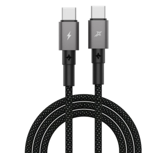 Дата кабель USB-C to USB-C 1.0m 100W black Grand-X (CC-08B)