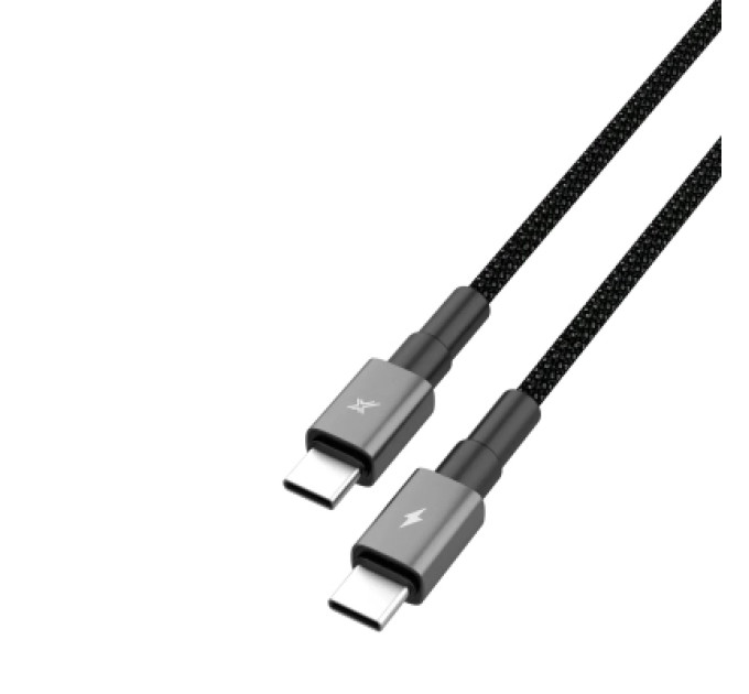 Дата кабель USB-C to USB-C 1.0m 100W black Grand-X (CC-08B)