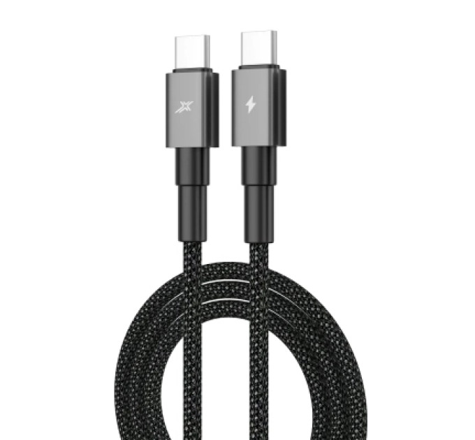 Дата кабель USB-C to USB-C 1.0m 100W black Grand-X (CC-08B)