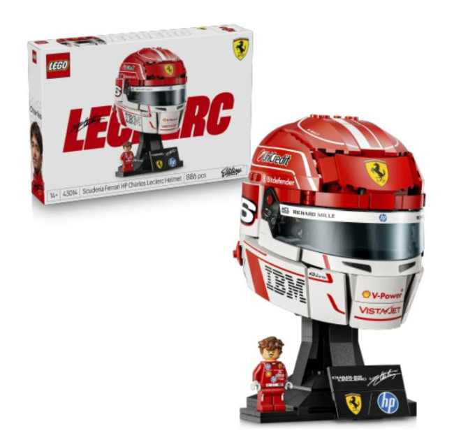 Конструктор LEGO Editions Formula 1 Шолом Шарля Леклера з команди Scuderia Ferrari HP