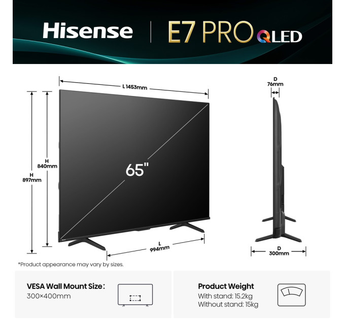 LED-телевизор Hisense 65E7Q PRO 