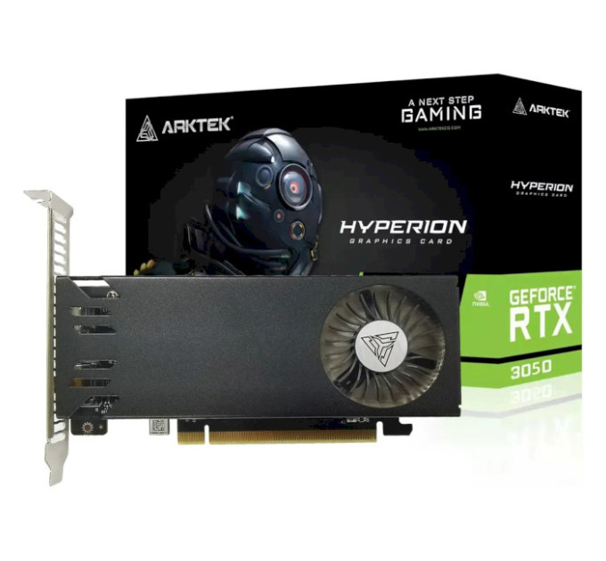 Відеокарта  ARKTEK GeForce RTX 3050 6GB GDDR6 LP (AKN3050D6S6GL1)