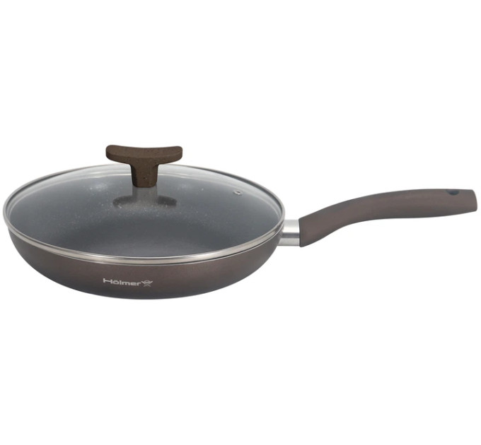 Сковорідка  Holmer Magnetic Chef 24 см з кришкою Коричнева (FP-12224-SBMBL)