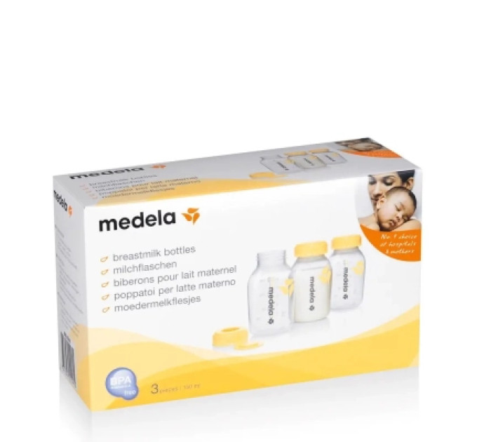 Medela Набір для годування новонароджених Medela пляшечок для збору і зберігання грудного молока 3 шт х 150 мл (800.0796)