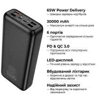 Батарея універсальна HOCO 30000mAh Apollo PD/65W QC/3.0 Black (DB81 / 714720)