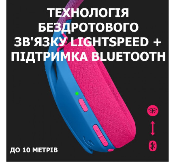 Logitech Навушники Logitech G435 Lightspeed Wireless Gaming Headset Blue (981-001062)
