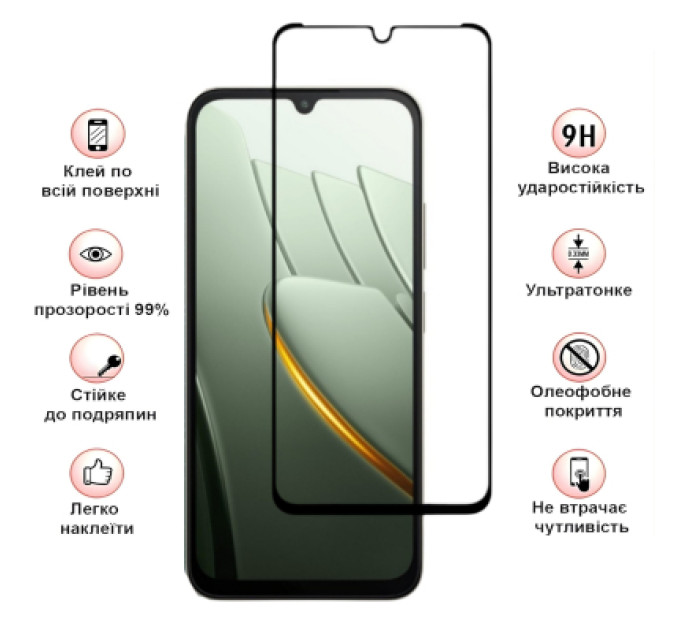 BeCover Скло захисне BeCover Poco C81 Pro Black (716115)
