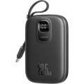 JOYROOM Батарея універсальна JOYROOM 10000mAh, 22.5W, PD, QC, built-in USB-C cable, Black (JR-PBF17)