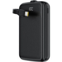 Батарея універсальна Acefast 10000mAh, 22.5W, PD, QC/3.0, build Type-C cable, M13, Black (6974316283959)