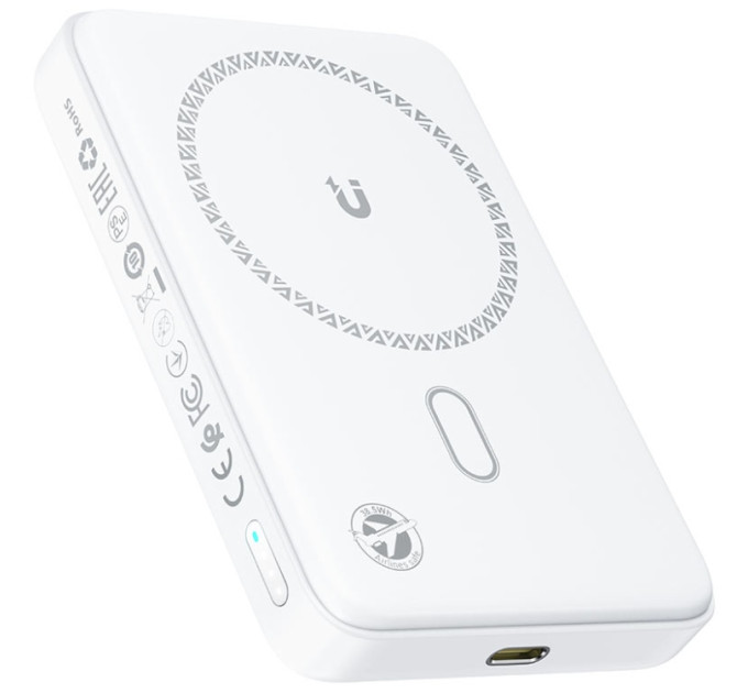 Acefast Батарея універсальна Acefast Magnetic Wireless 10000mAh, 20W, PD, QC/3.0, QI 15W, M26, White (6974316285212)
