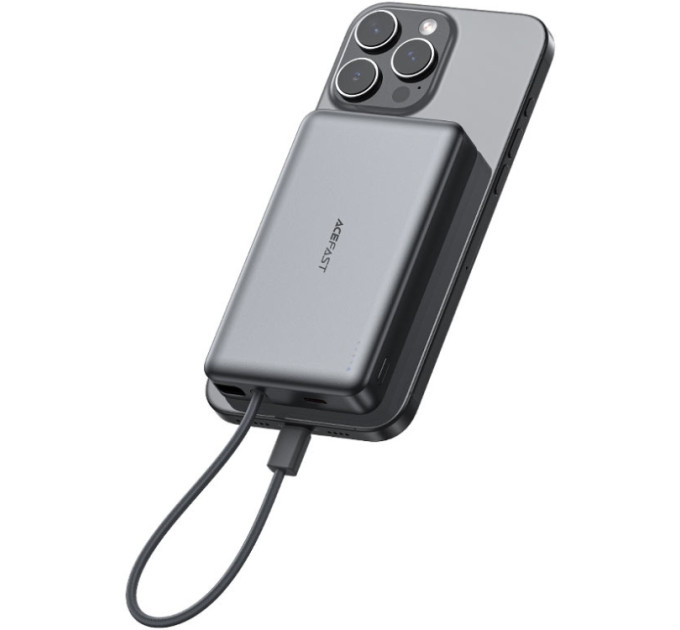 Acefast Батарея універсальна Acefast Magnetic Wireless 10000mAh, 22.5W, PD, QC/3.0, QI 15W, M18, Black (6974316284017)