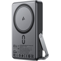 Батарея універсальна Acefast Magnetic Wireless 10000mAh, 22.5W, PD, QC/3.0, QI 15W, with holder M17, Black (6974316284000)