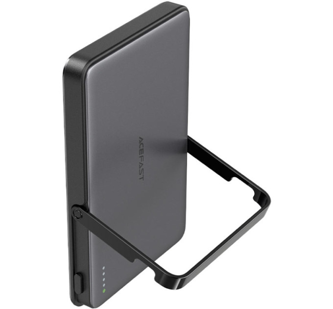 Acefast Батарея універсальна Acefast Magnetic Wireless 5000mAh, 18W, PD, QC/3.0, with holder M16, Black (6974316283997)