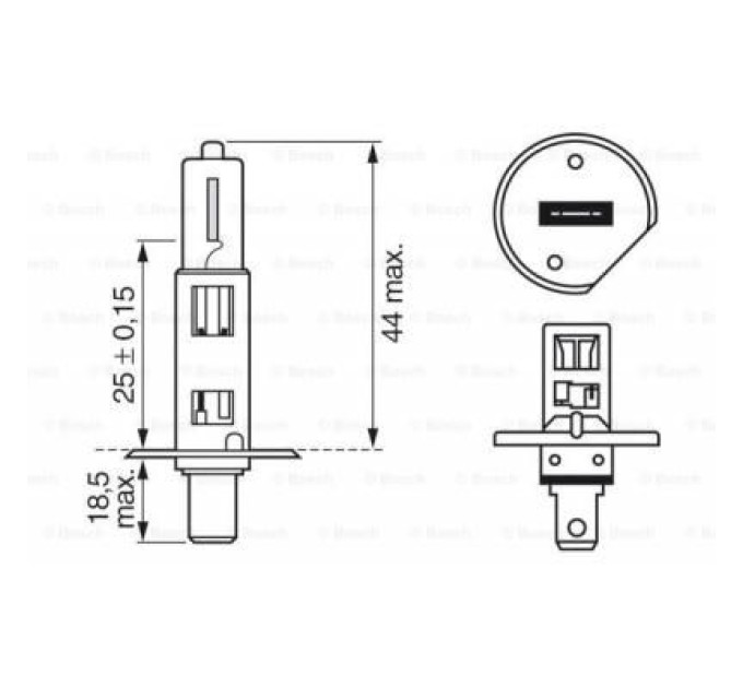 Bosch Автолампа Bosch галогенова 55W (1 987 302 801)