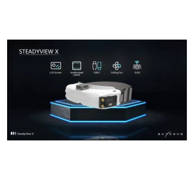 Skyzone Відеоприймач (VRX) Skyzone SteadyView X 5.8GHz 56CH L, X Band (STVX5G)