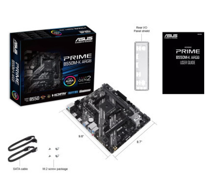 ASUS Материнська плата ASUS PRIME B550M-K ARGB
