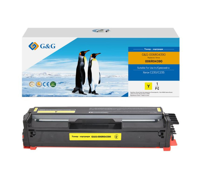 G&G Картридж G&G для Xerox C230/C235 Yellow (1500 стор)