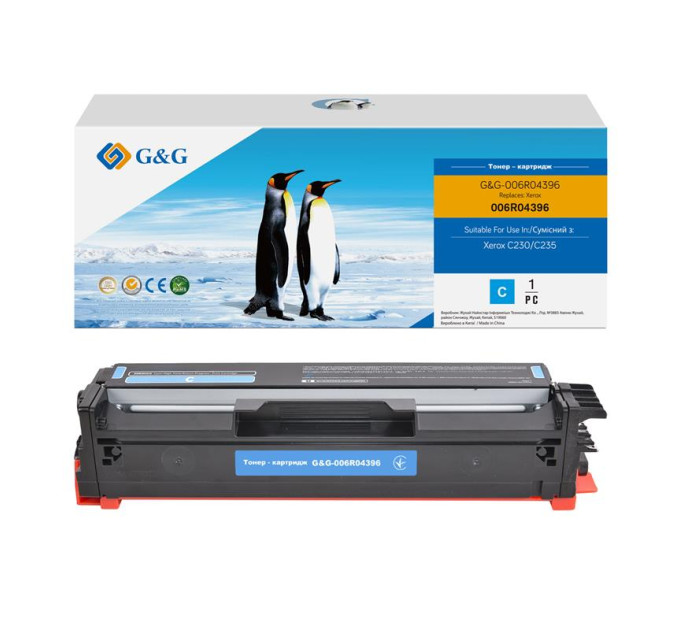 G&G Картридж G&G для Xerox C230/C235 Cyan (2500 стор)