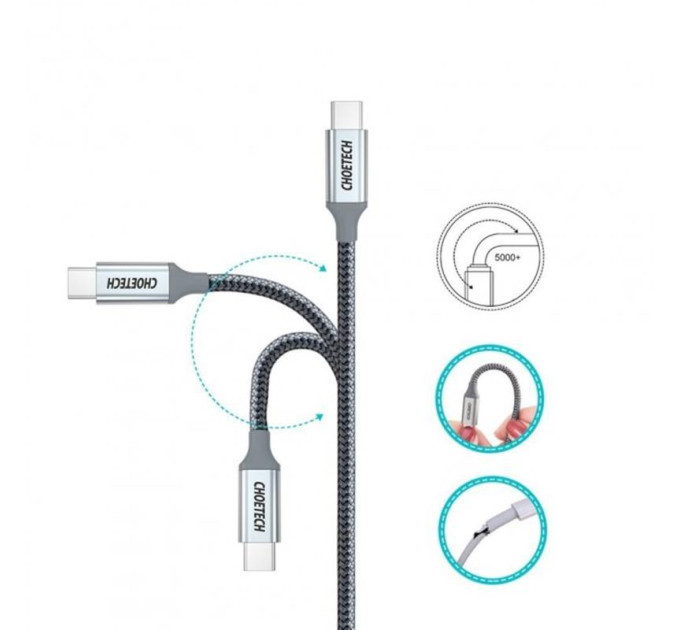 Кабель  Choetech USB Type C - USB Type C, 1.8м (XCC-1002)