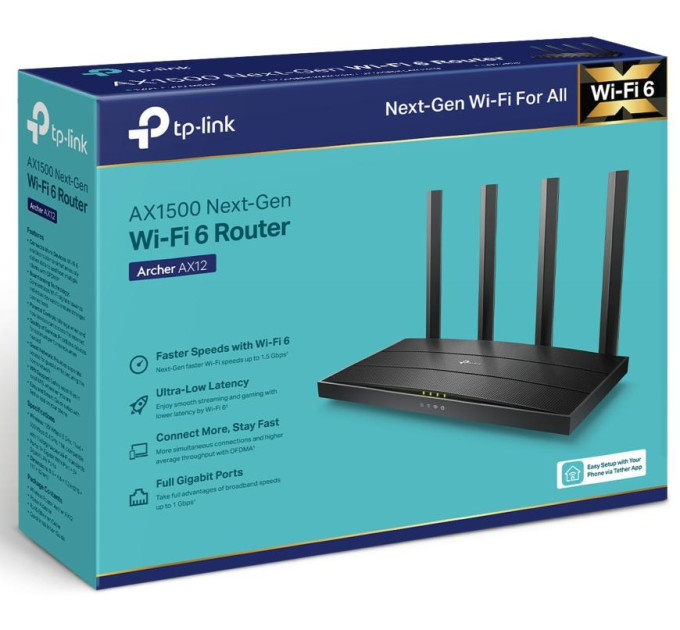 TP-Link Маршрутизатор  Wi-Fi TP-LINK Archer AX12
