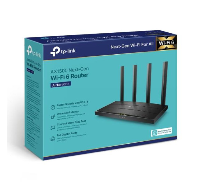 TP-Link Маршрутизатор  Wi-Fi TP-LINK Archer AX12