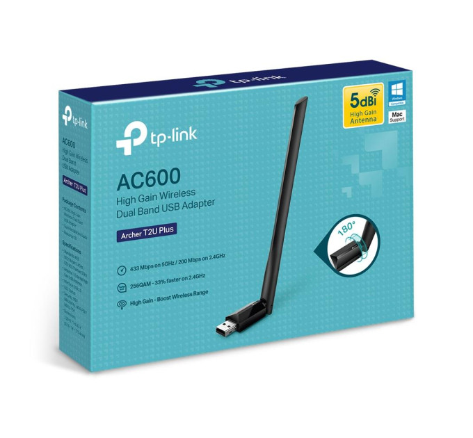 TP-Link Безпровідний Wi-Fi адаптер  TP-LINK Archer T2U Plus