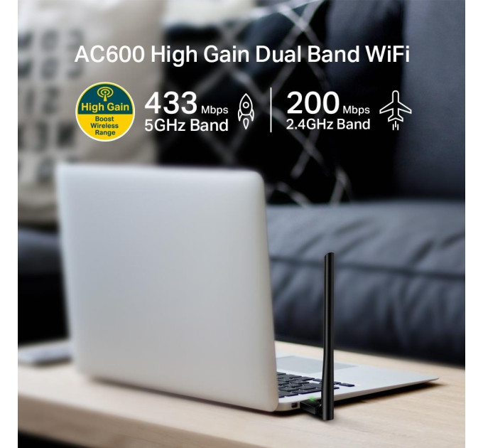 TP-Link Безпровідний Wi-Fi адаптер  TP-LINK Archer T2U Plus