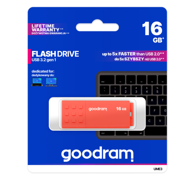 Флешка GOODRAM UME3 Orange (UME3-0160O0R11)