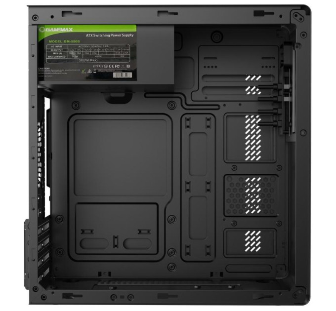 Корпус  Gamemax A200-BK-500B Black