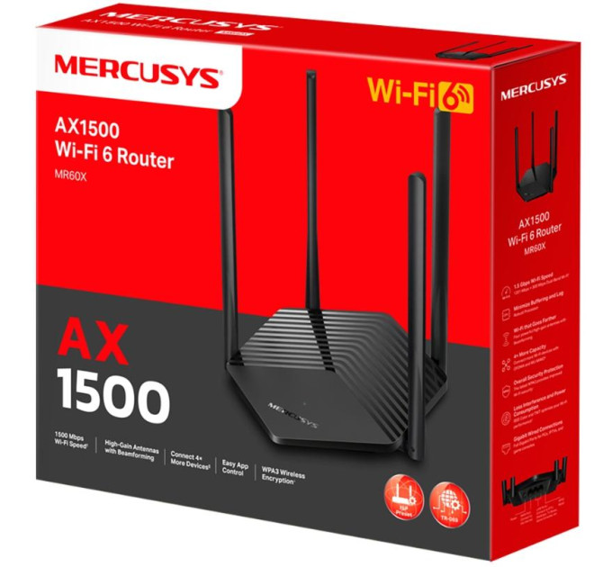 Mercusys Wi-Fi Роутер  Mercusys MR60X