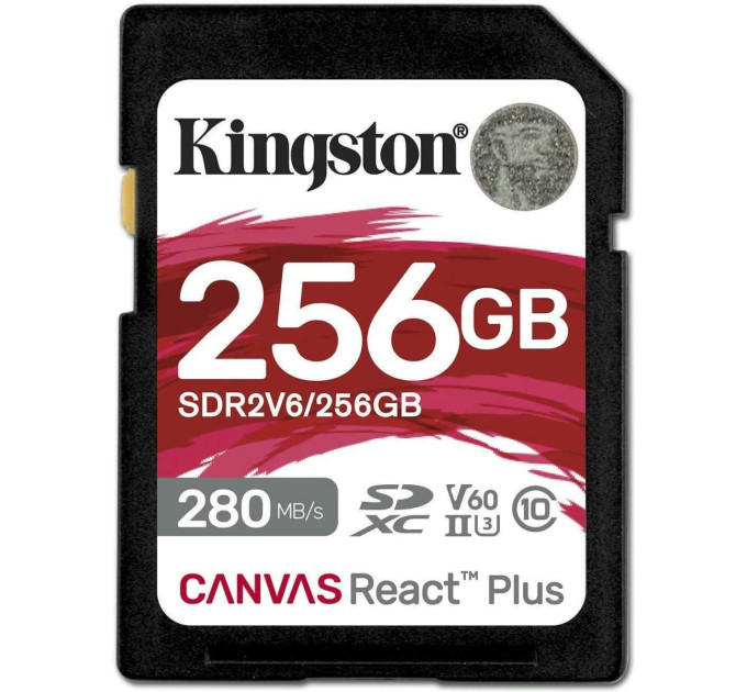 Карта пам'яті  Kingston SD  256GB C10 UHS-II U3 R280/W150MB/s SDR2V6/256GB